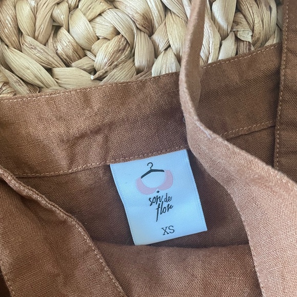 Son de Flor Pinafore Dress - Like New Warm Brown - Picture 8 of 9